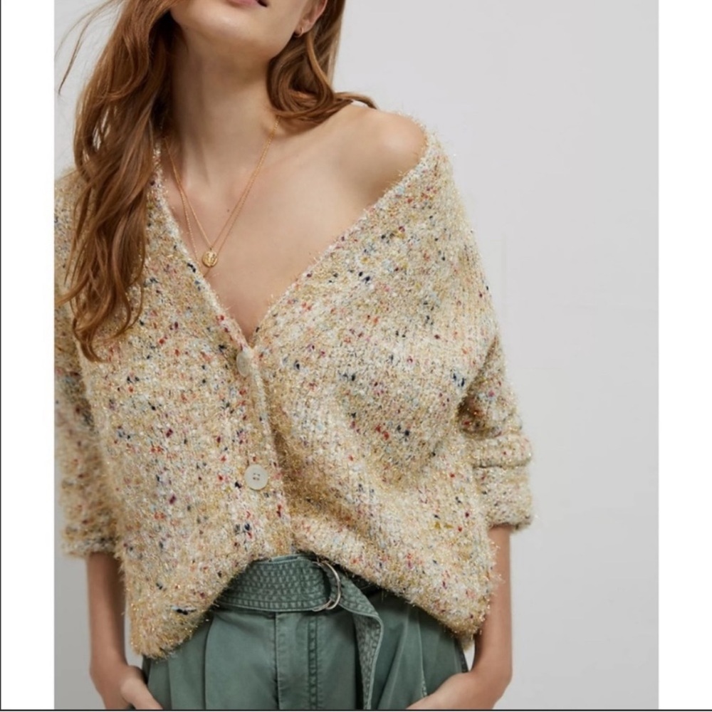 NWT anthro shimmer cardigan Anthropologie size S